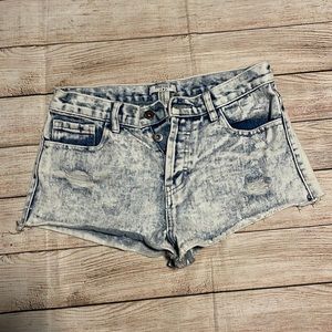 Distressed Forever 21 Denim Booty shorts size 27